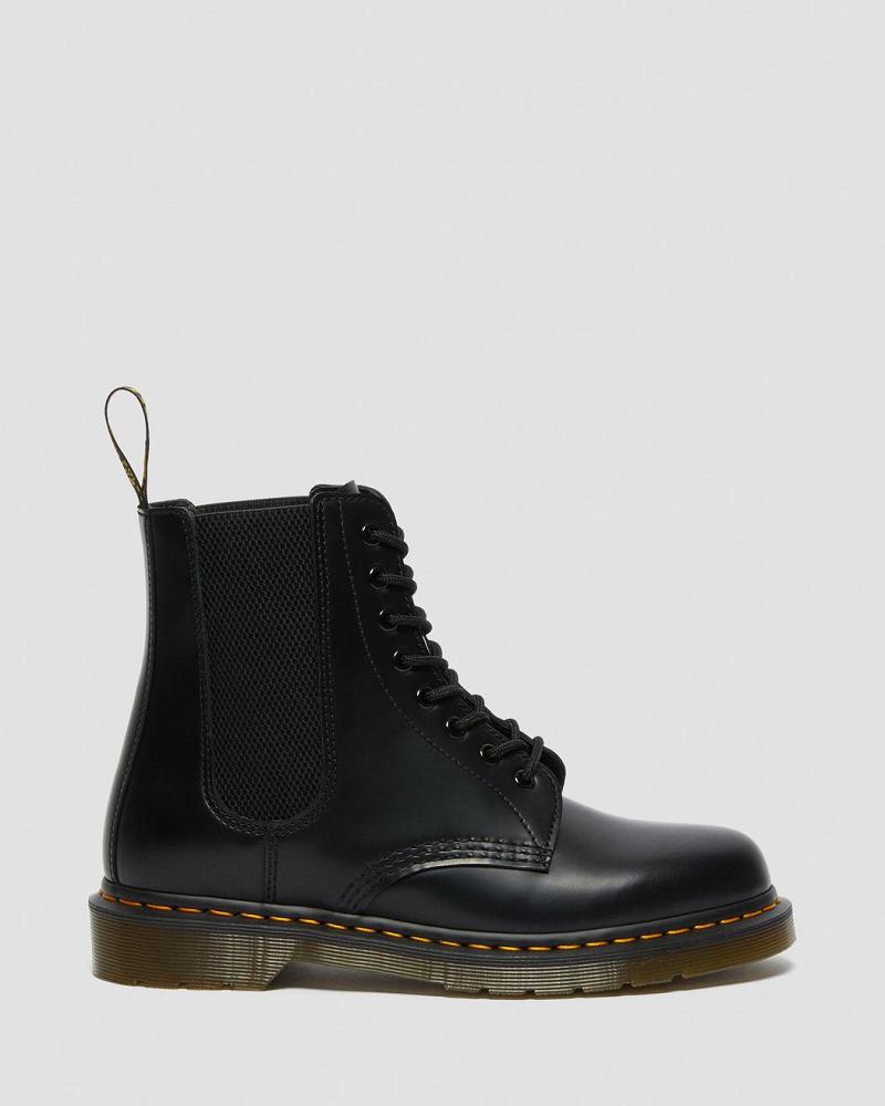 Dr Martens 1460 Harper Smooth Leren Veterlaarzen Heren Zwart | NL 293YXF